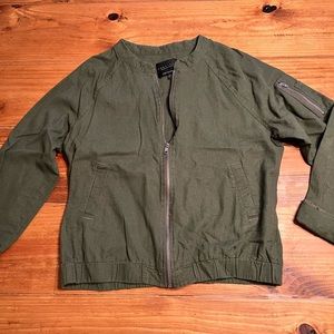 Green bomber jacket